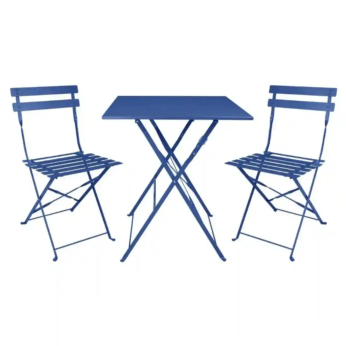 Bolero Perth Pavement Style Folding Chairs Dark Navy (Pack of 2) - Image 5