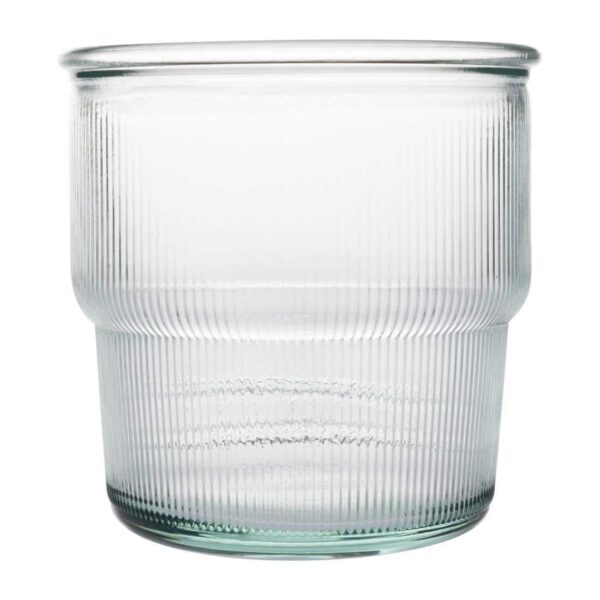 Olympia Recycled Glass Ribbed Stackable Tumblers 300ml (6 pack)