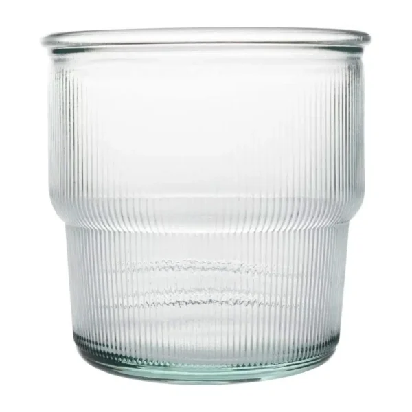 Olympia Recycled Glass Ribbed Stackable Tumblers 300ml (6 pack) - Image 1