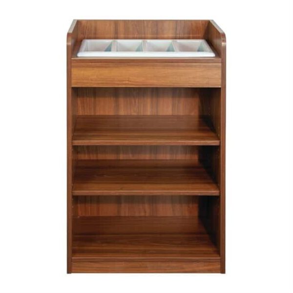 Cutlery Stand Walnut Finish