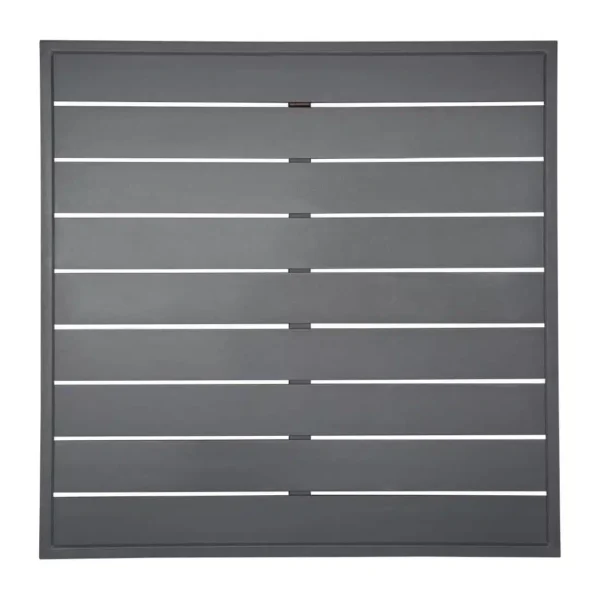 Bolero Aluminium Square Table Top Dark Grey 700mm - Image 1