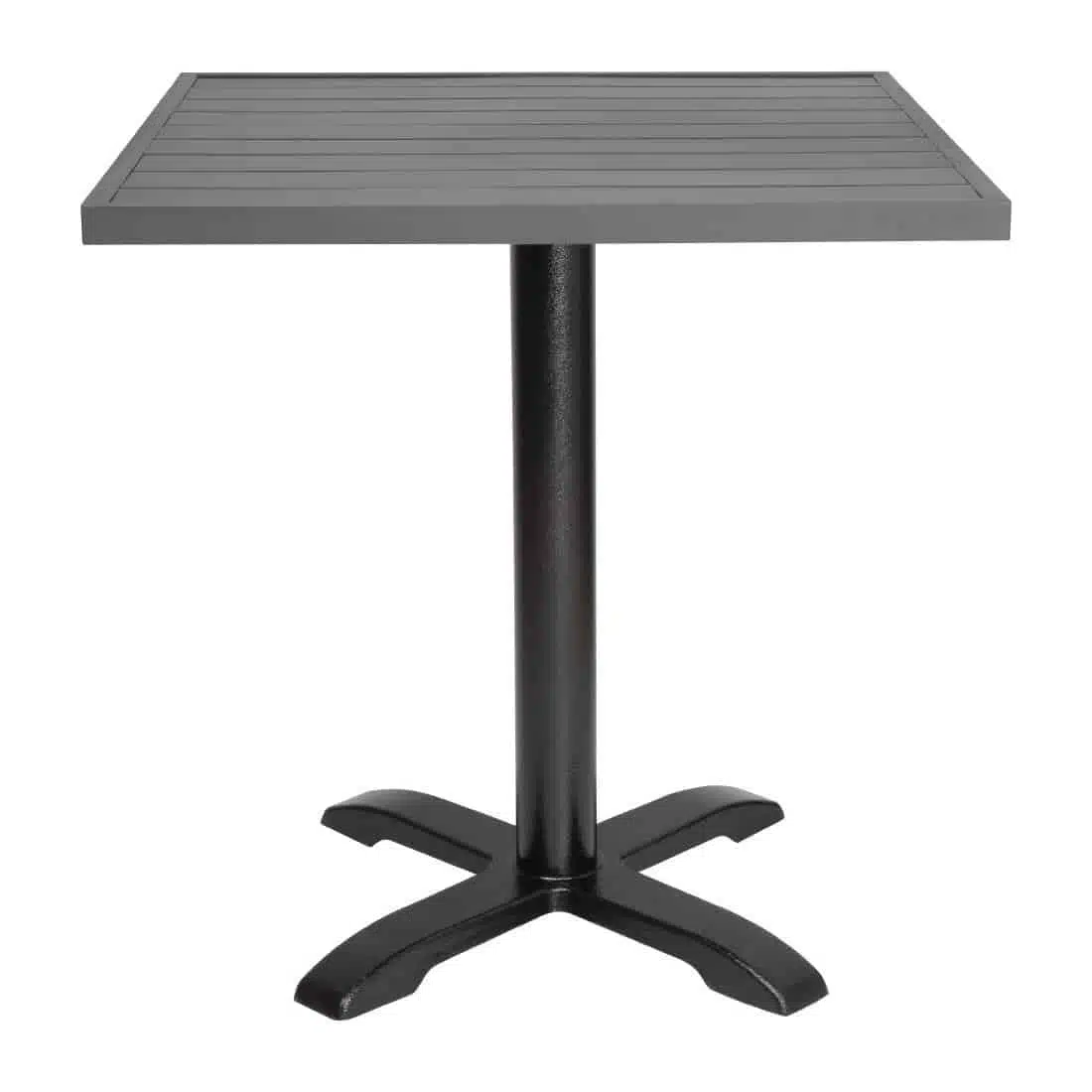 Bolero Aluminium Square Table Top Dark Grey 700mm - Image 3