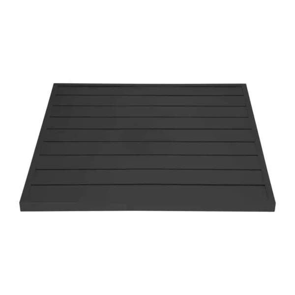 Bolero Aluminium Square Table Top Black 700mm - Image 2