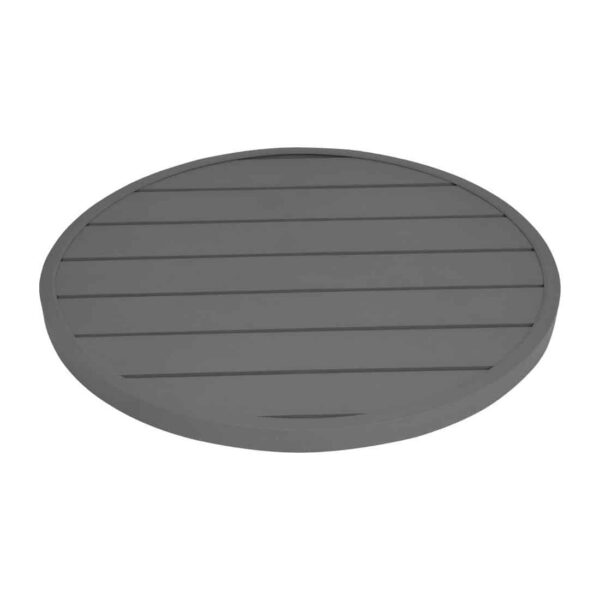 Bolero Aluminium Round Table Top Dark Grey 580mm - Image 2