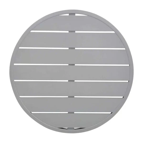 Bolero Aluminium Round Table Top Light Grey 580mm - Image 1