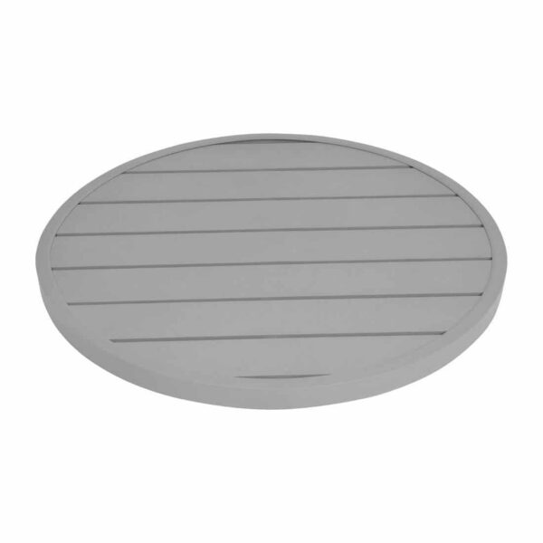 Bolero Aluminium Round Table Top Light Grey 580mm - Image 2