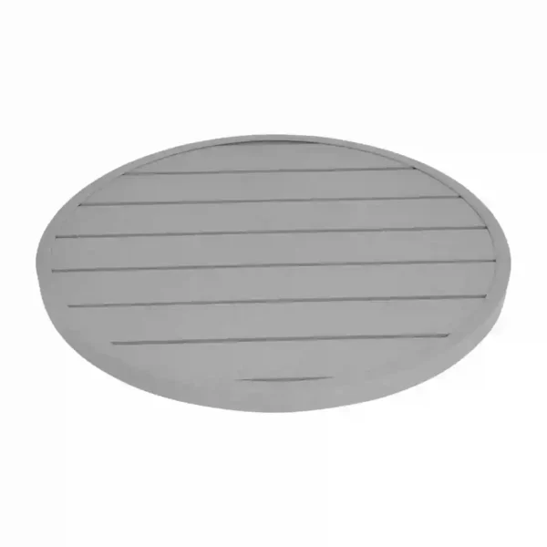Bolero Aluminium Round Table Top Light Grey 580mm - Image 2