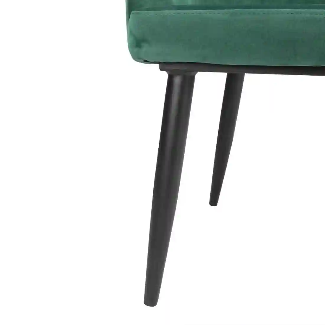 Bolero Lia Velvet Effect Chairs Dark Green (Set of 2) - Image 5