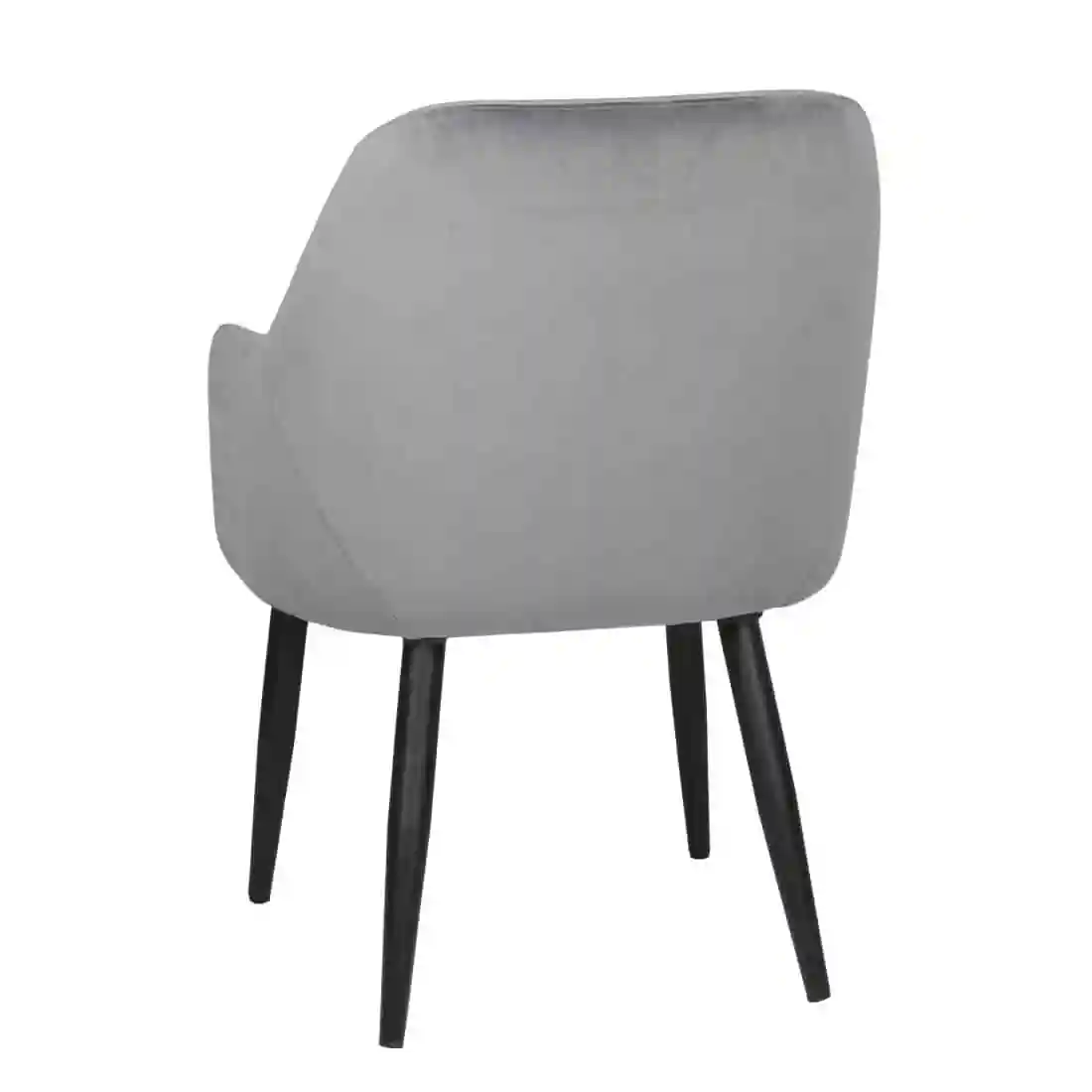 Bolero Lia Velvet Effect Chairs Grey (Set of 2) - Image 3