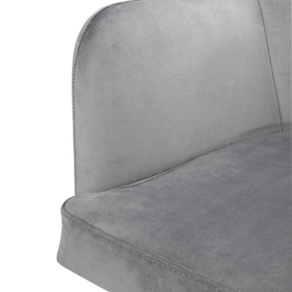 Bolero Lia Velvet Effect Chairs Grey (Set of 2) - Image 4