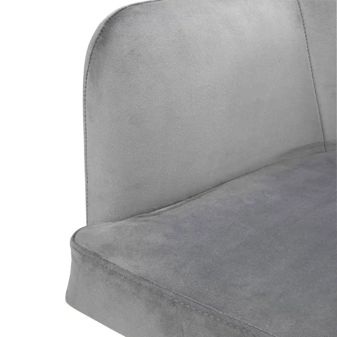 Bolero Lia Velvet Effect Chairs Grey (Set of 2) - Image 4