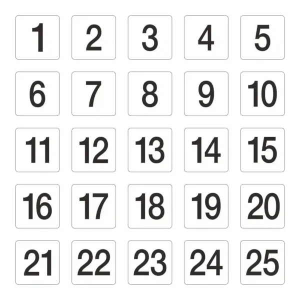 Plastic Table Number Inserts - Image 3