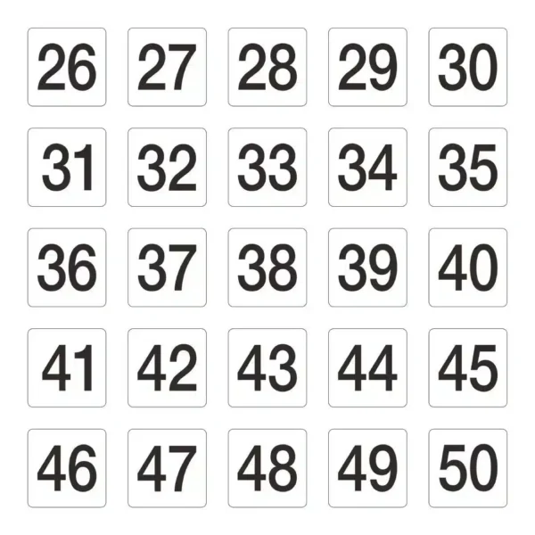 Plastic Table Number Inserts - Image 4
