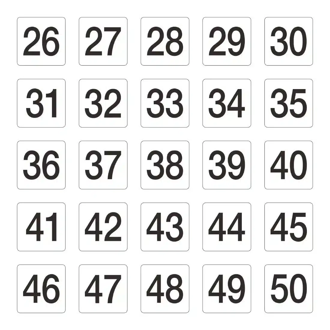 Plastic Table Number Inserts - Image 5