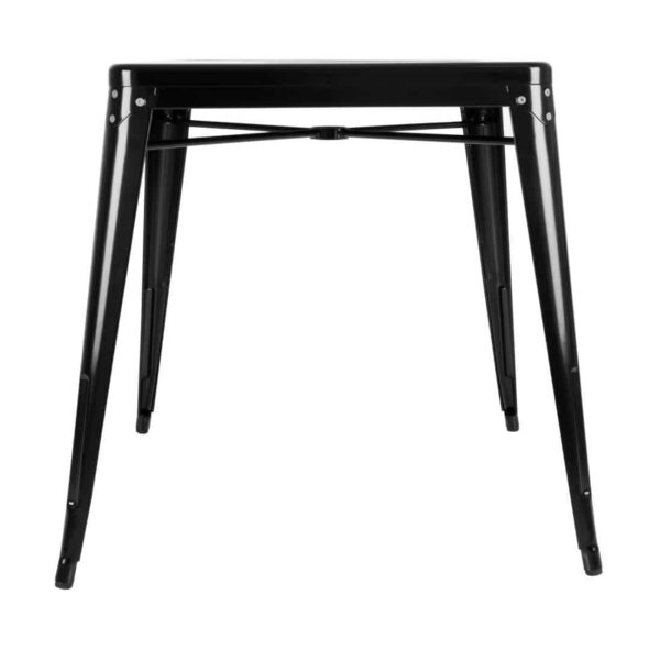 Bolero Bistro Steel Square Table Black 668mm (Single) - Image 2