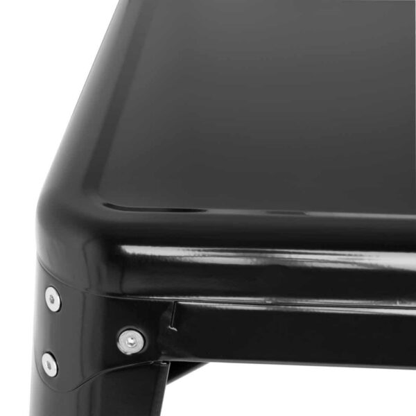 Bolero Bistro Steel Square Table Black 668mm (Single) - Image 3
