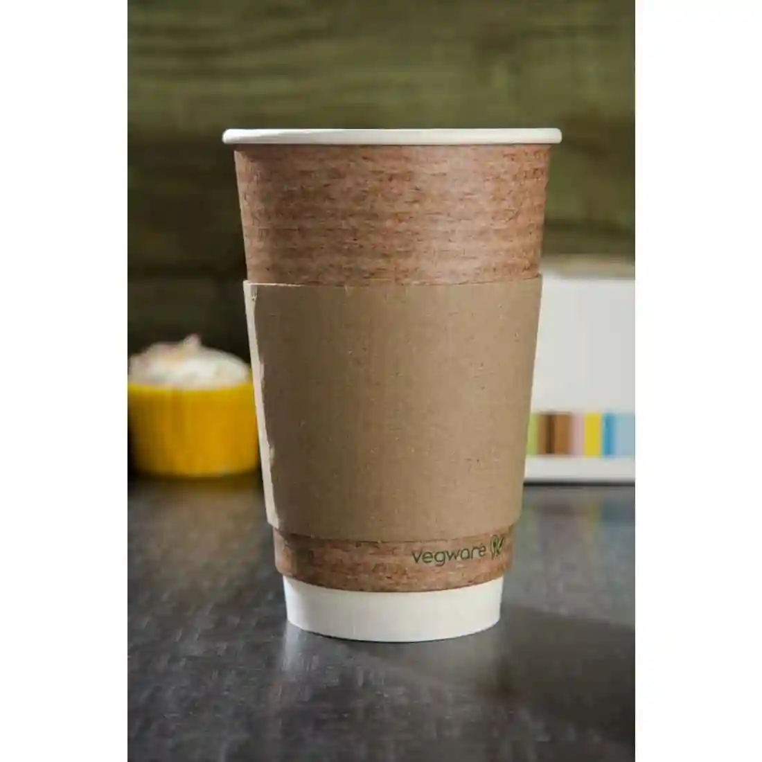 Fiesta Compostable Corrugated Cup Sleeves for 12/16oz Cups (Pack of 1000) - Image 6