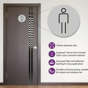 Gents Toilet Door Symbol. 150mm