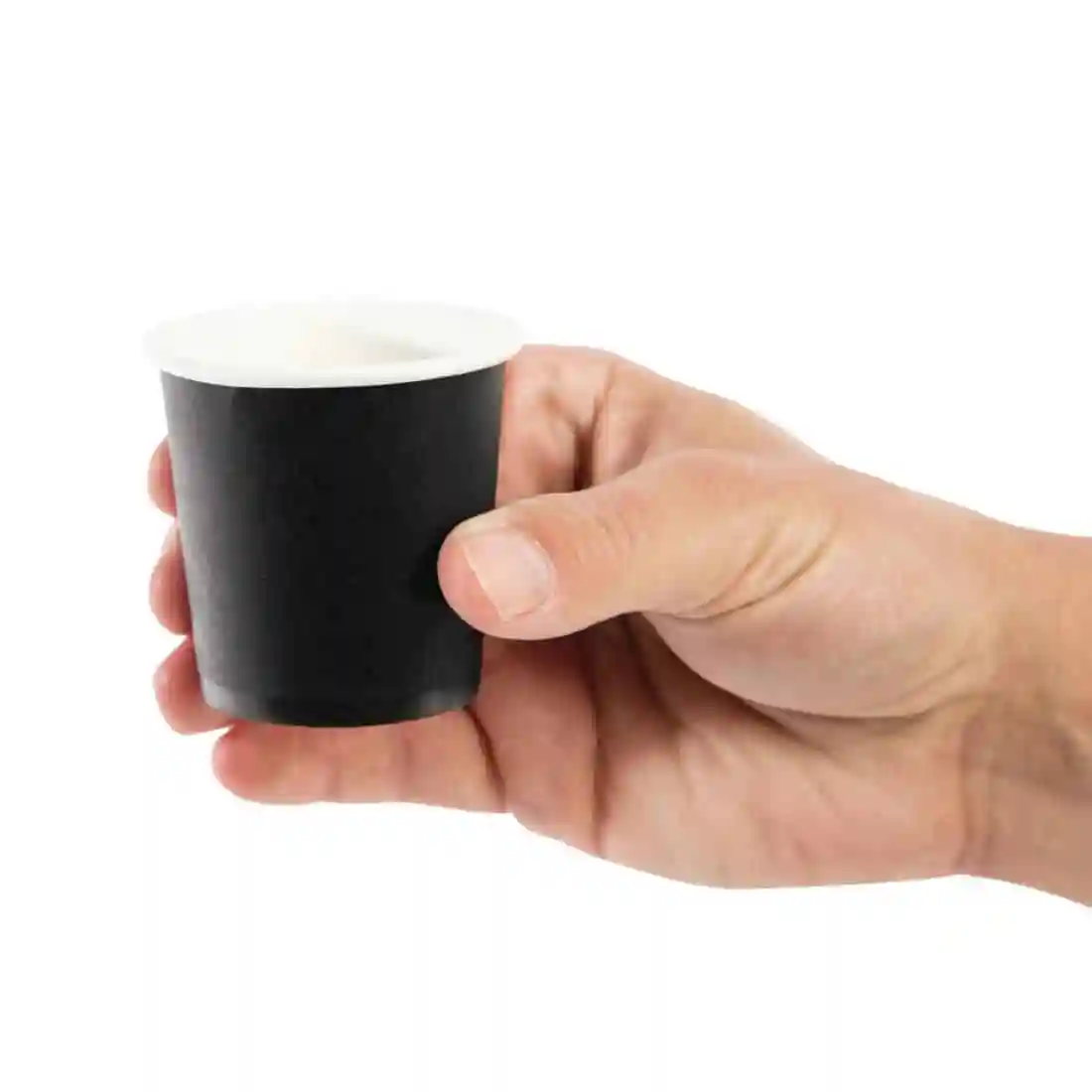 Fiesta Recyclable Espresso Cups Single Wall Black 112ml / 4oz (Pack of 1000) - Image 5