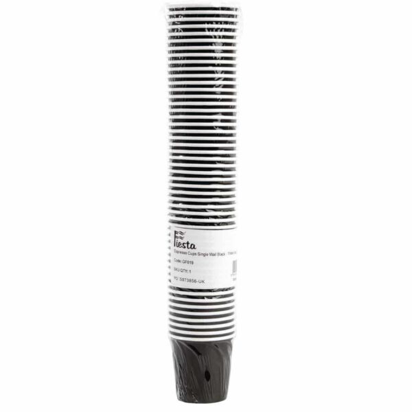 Fiesta Recyclable Espresso Cups Single Wall Black 112ml / 4oz (Pack of 1000) - Image 6