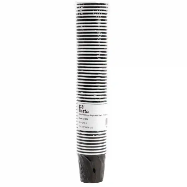Fiesta Recyclable Espresso Cups Single Wall Black 112ml / 4oz (Pack of 1000) - Image 6