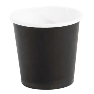 Fiesta Recyclable Espresso Cups Single Wall Black 112ml / 4oz (Pack of 50)