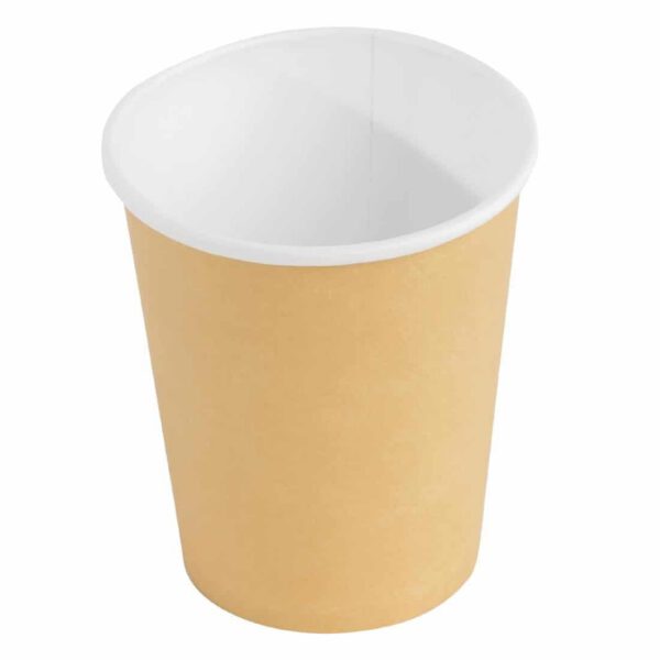 Fiesta Recyclable Coffee Cups Single Wall Kraft 225ml / 8oz (Pack of 1000) - Image 3