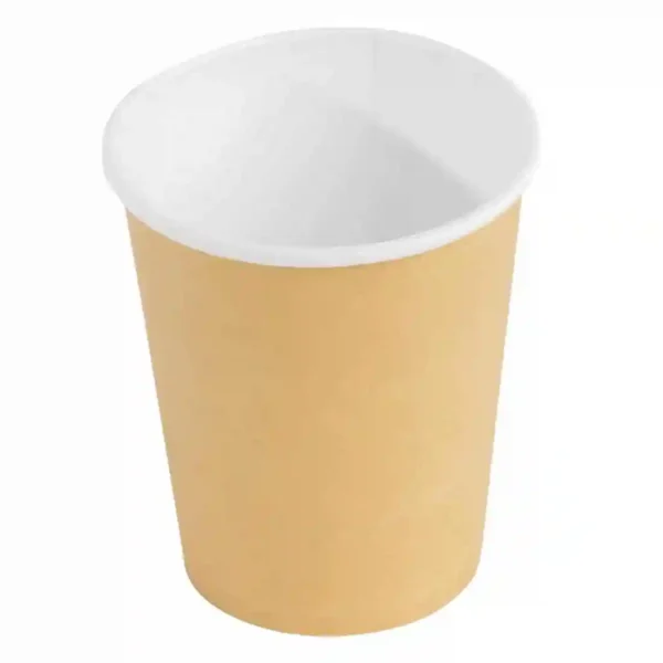 Fiesta Recyclable Coffee Cups Single Wall Kraft 225ml / 8oz (Pack of 1000) - Image 3
