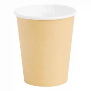 Fiesta Recyclable Coffee Cups Single Wall Kraft 225ml / 8oz (Pack of 50)