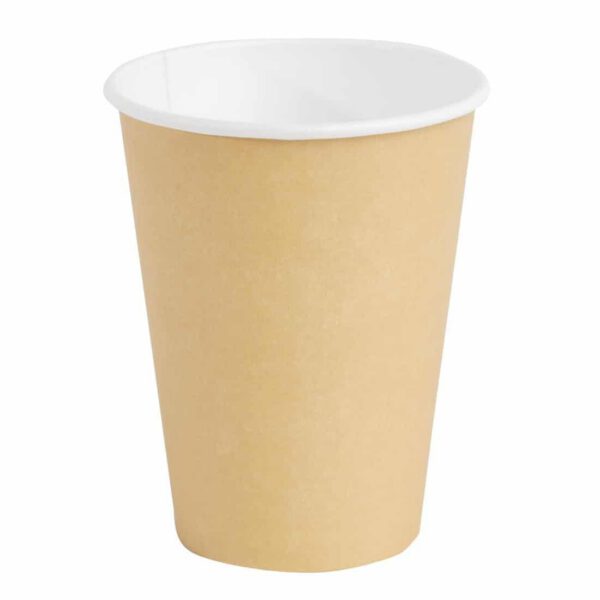 Fiesta Recyclable Coffee Cups Single Wall Kraft 340ml / 12oz (Pack of 1000)