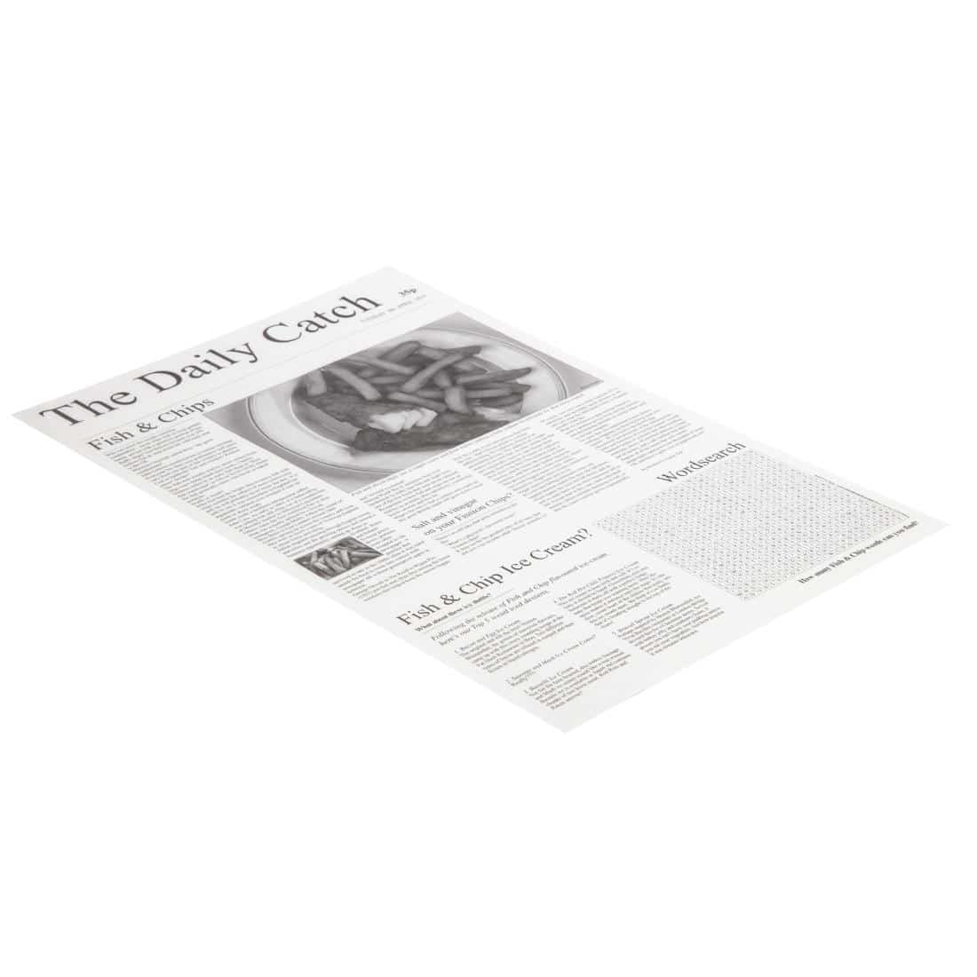 Greaseproof Paper Sheets Newspaper Print 270 x 420mm (Pack of 500) - Image 3