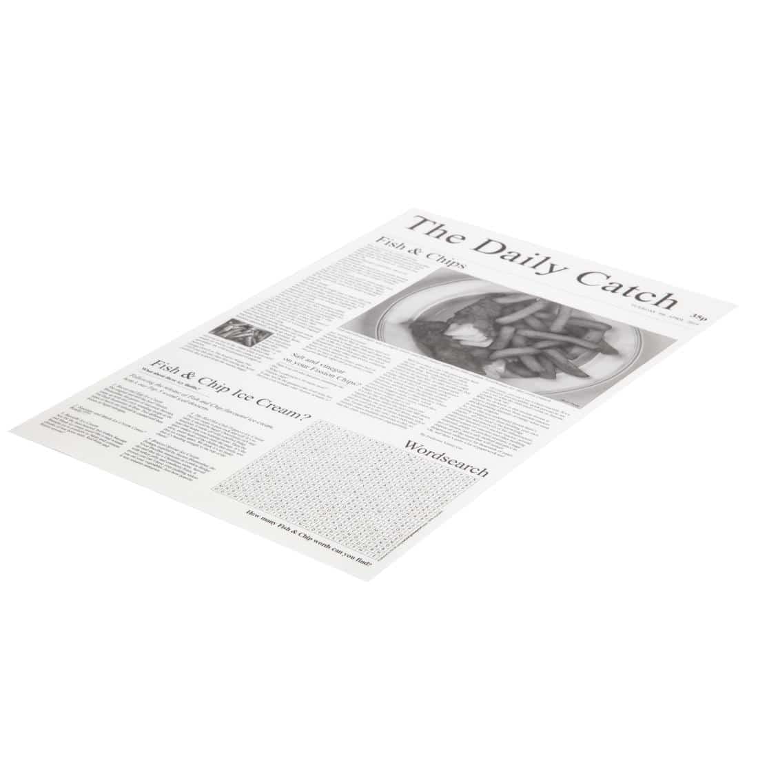 Greaseproof Paper Sheets Newspaper Print 270 x 420mm (Pack of 500) - Image 4