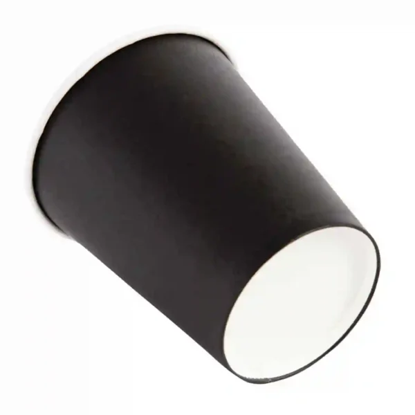 Fiesta Recyclable Coffee Cups Single Wall Black 225ml / 8oz (Pack of 50) - Image 3