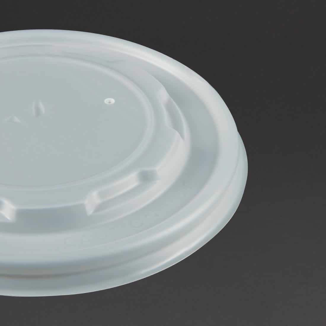 Vegware Compostable Hot Food Pot Flat Lids 350ml / 12oz and 455ml / 16oz (Pack of 500) - Image 3