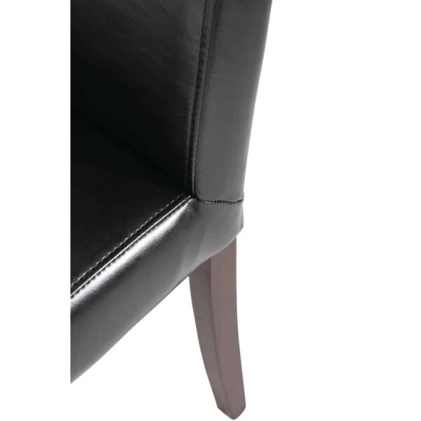 Bolero Faux Leather Dining Chair Black (Pack of 2) - Image 5