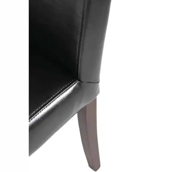 Bolero Faux Leather Dining Chair Black (Pack of 2) - Image 5