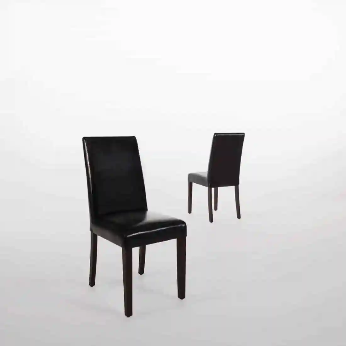 Bolero Faux Leather Dining Chair Black (Pack of 2) - Image 6