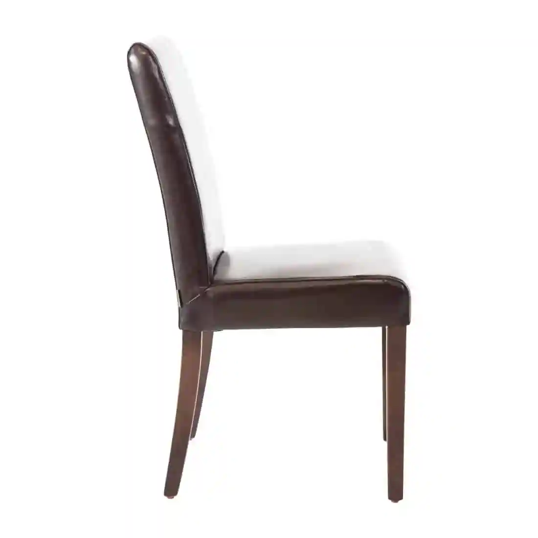 Bolero Faux Leather Dining Chairs Dark Brown (Pack of 2) - Image 3