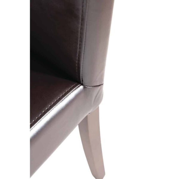 Bolero Faux Leather Dining Chairs Dark Brown (Pack of 2) - Image 6