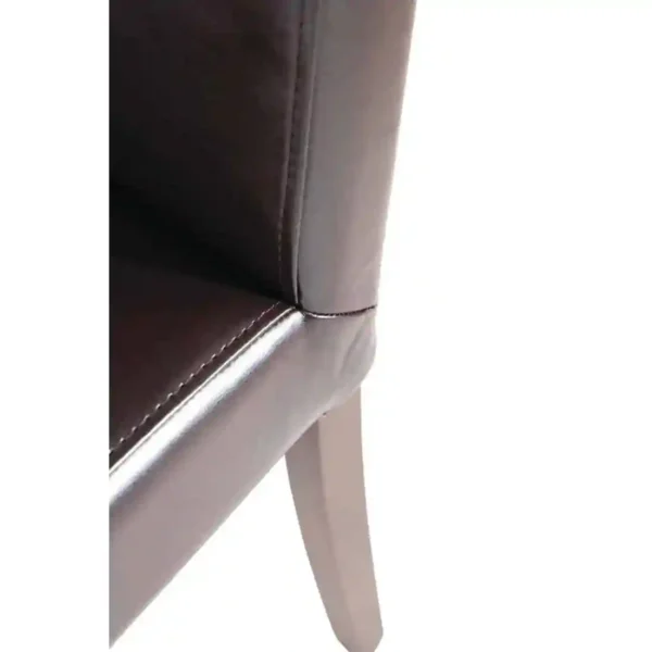 Bolero Faux Leather Dining Chairs Dark Brown (Pack of 2) - Image 6