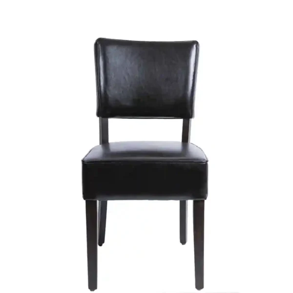 Bolero Chunky Faux Leather Chairs Dark Brown (Pack of 2) - Image 2