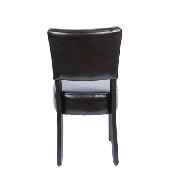 Bolero Chunky Faux Leather Chairs Dark Brown (Pack of 2) - Image 4