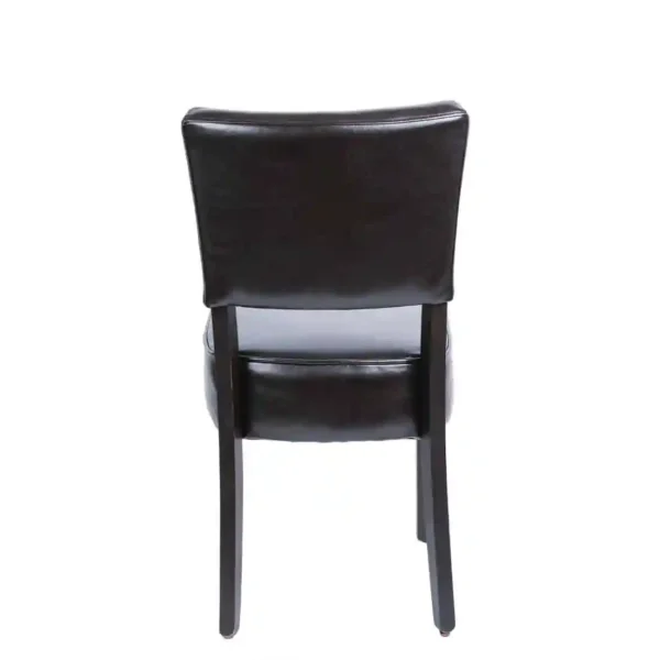 Bolero Chunky Faux Leather Chairs Dark Brown (Pack of 2) - Image 4
