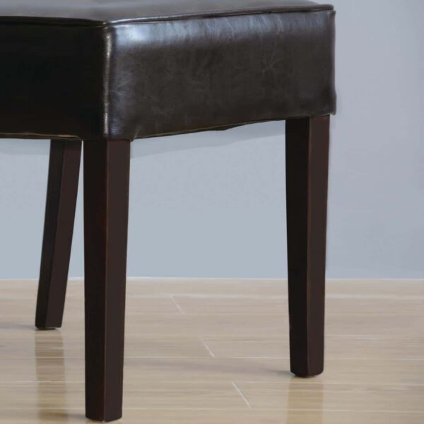 Bolero Chunky Faux Leather Chairs Dark Brown (Pack of 2) - Image 7
