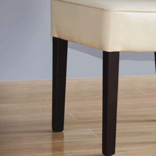 Bolero Chunky Faux Leather Chairs Cream (Pack of 2) - Image 6