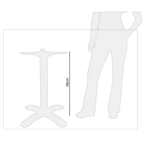Bolero Flip Top Aluminium Table Base - Image 9