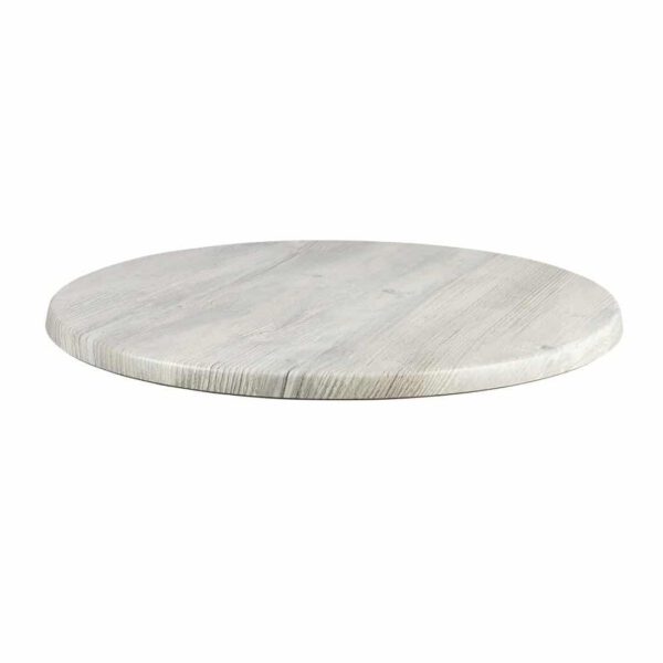 Werzalit Pre-drilled Round Table Top  Ponderosa White 600mm - Image 3