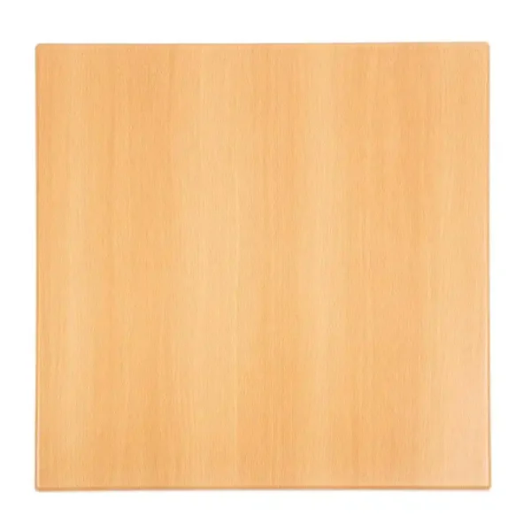 Bolero Pre-drilled Square Tabletop Beech Effect 700mm - Image 1
