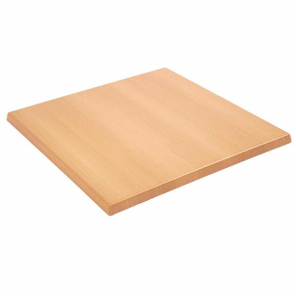 Bolero Pre-drilled Square Tabletop Beech Effect 700mm - Image 3