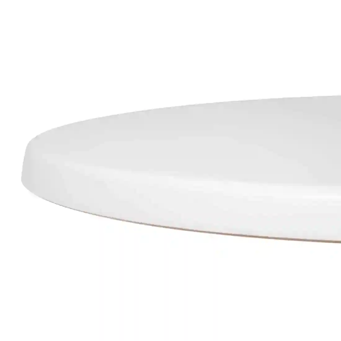 Bolero Pre-drilled Round Tabletop White 600mm - Image 4